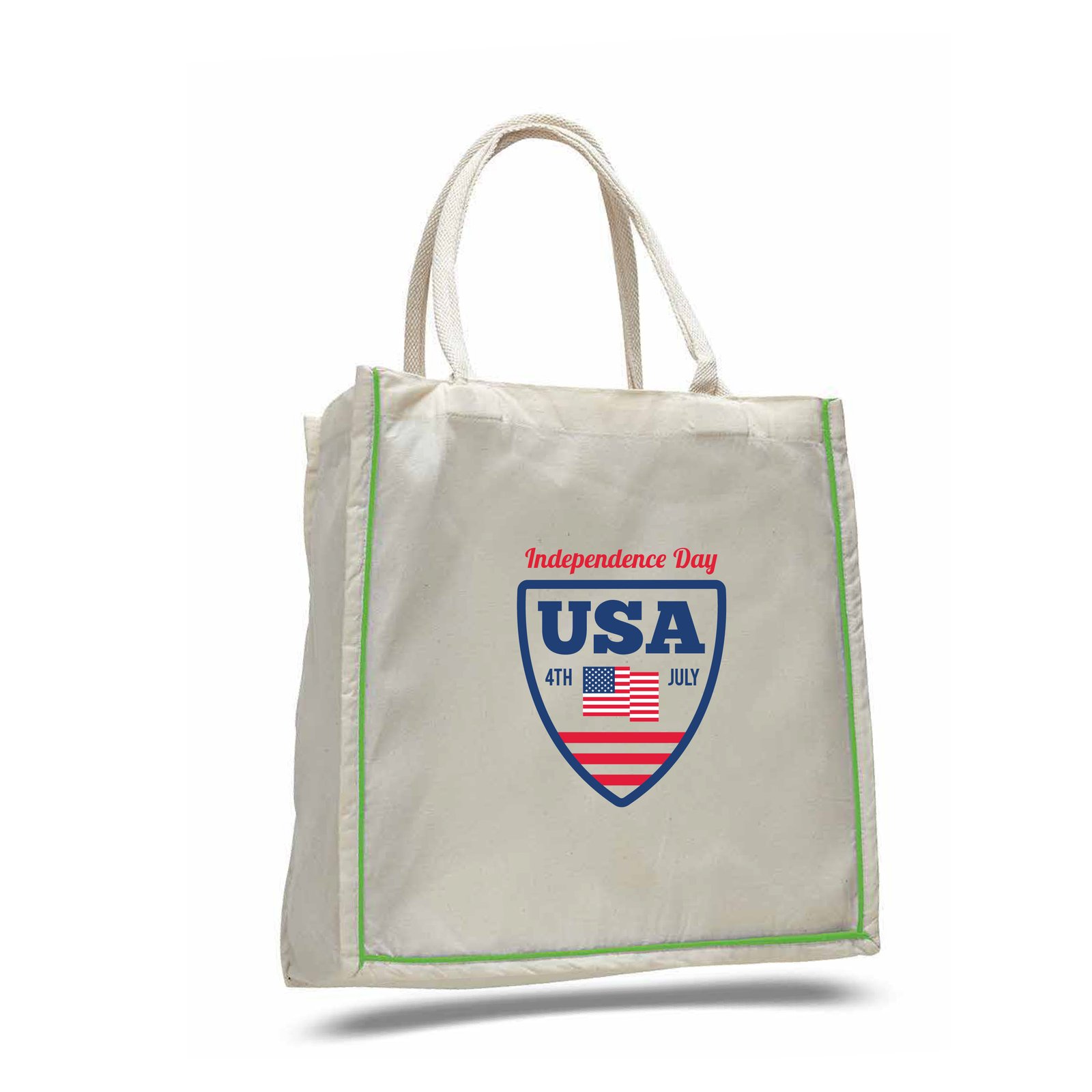 Fancy Shopper with Color Stripe Bag