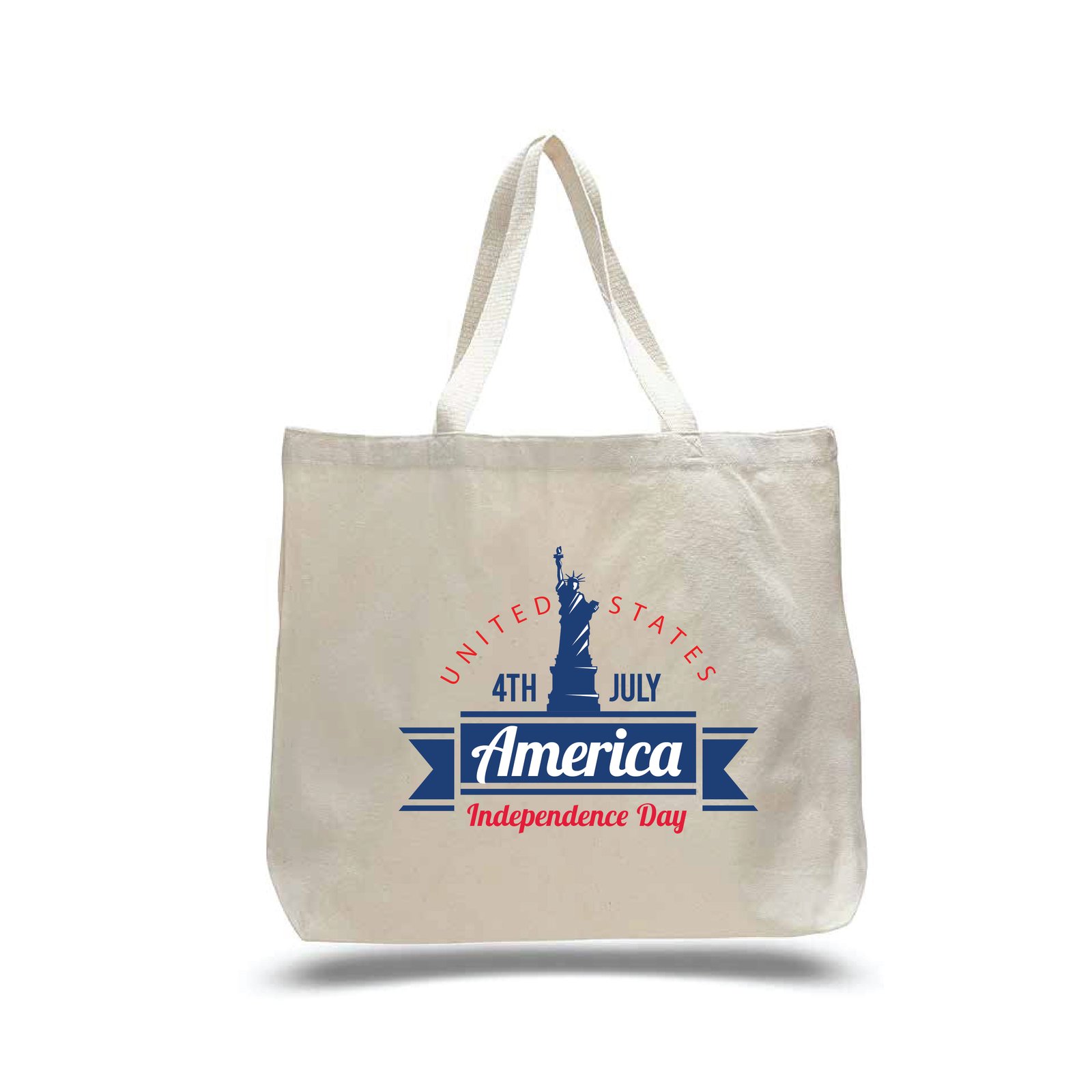 Canvas Jumbo Tote w/ Bottom Gusset