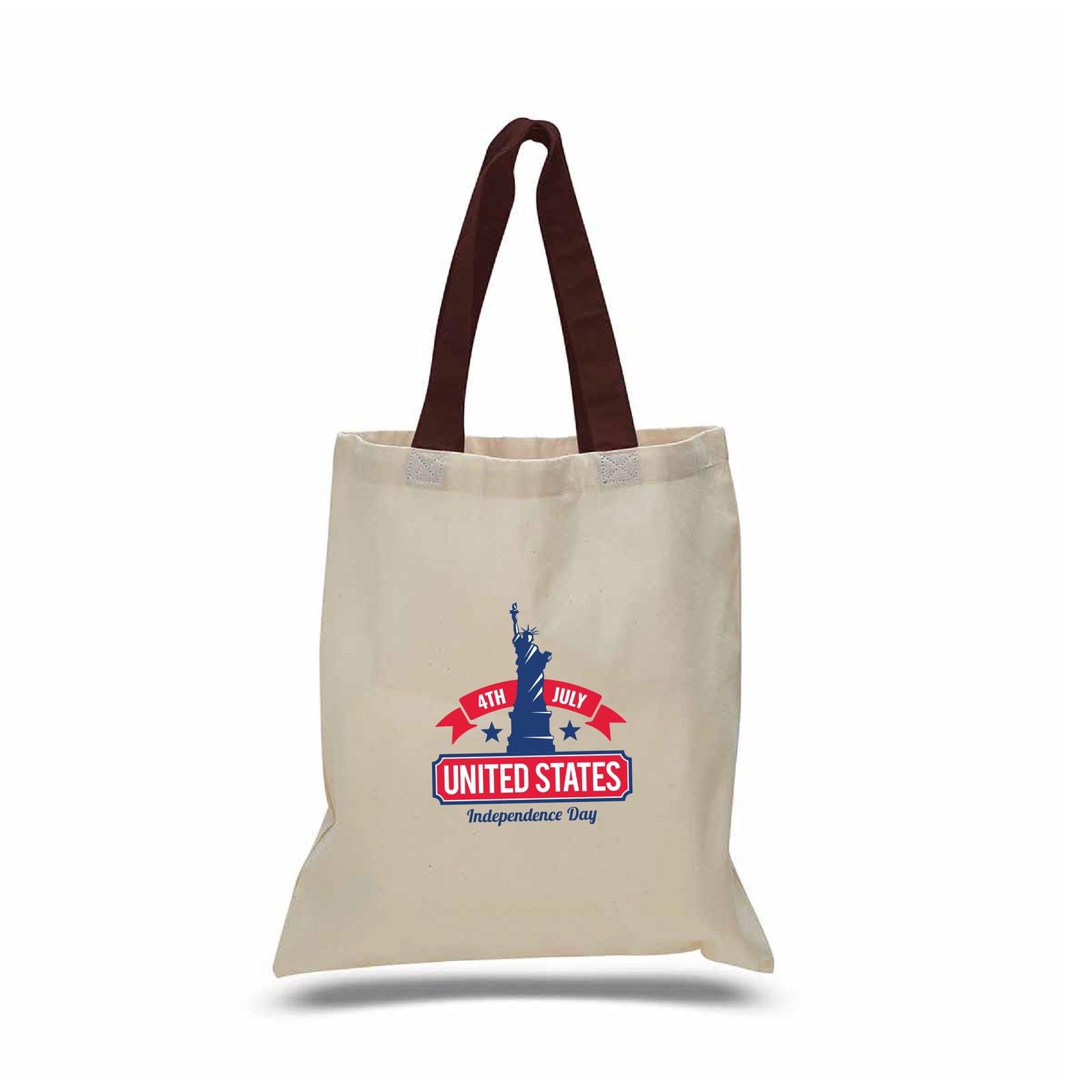 Cotton Tote Bag Natural Body with Color Handles